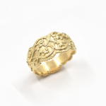 Galerie ring 14 karaat geel goud (breed)