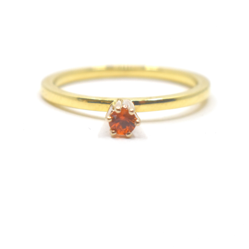 GSE Boeketring met oranje saffier