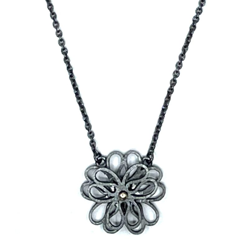 Collier gezwart zilver