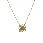 Collier bloem (3-5) geel goud, 45cm, 1.3 anker