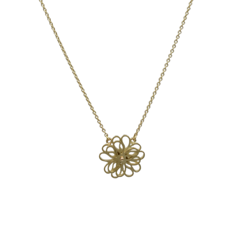 Collier bloem (3-5) geel goud, 45cm, 1.3 anker