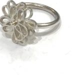 Zilveren boeketreeks ring