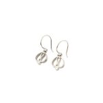 Oorhangers 'tulpjes', 14kt wit goud en diamant