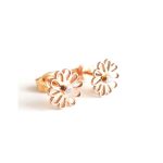 Rose gouden 'Kaatje' oorstekers met diamant