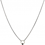 Oogjes collier zwart zilver en goud, 41cm