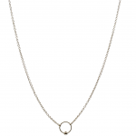 Zilveren oogjes collier met zilveren bolletje, 41cm