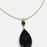 14 karaat geel gouden ankerschakel met toermalijn