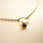 14 karaat geel gouden oogjes collier, 41cm