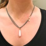 GSE Collier met pink opaal hanger