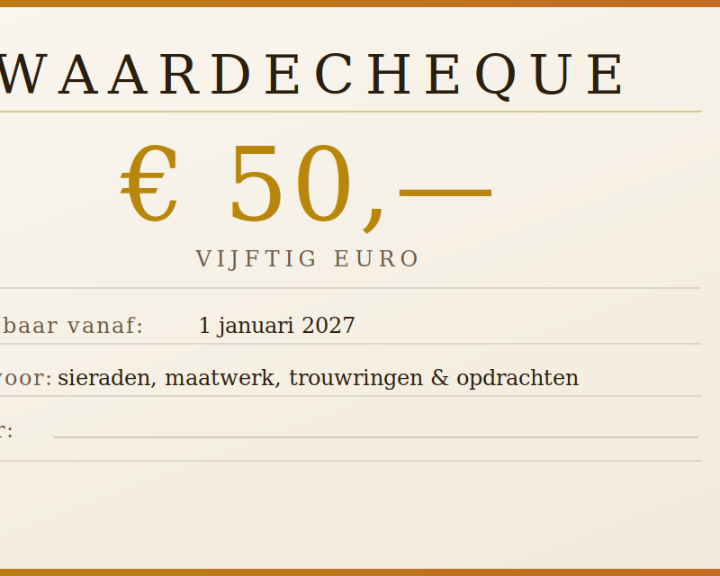 Cadeaucheque Actie