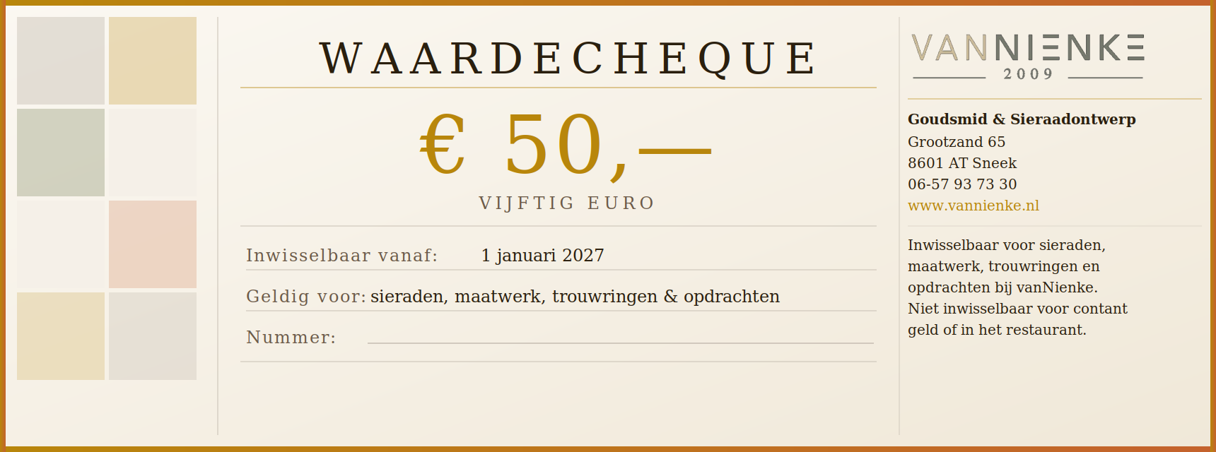 Cadeaucheque Actie